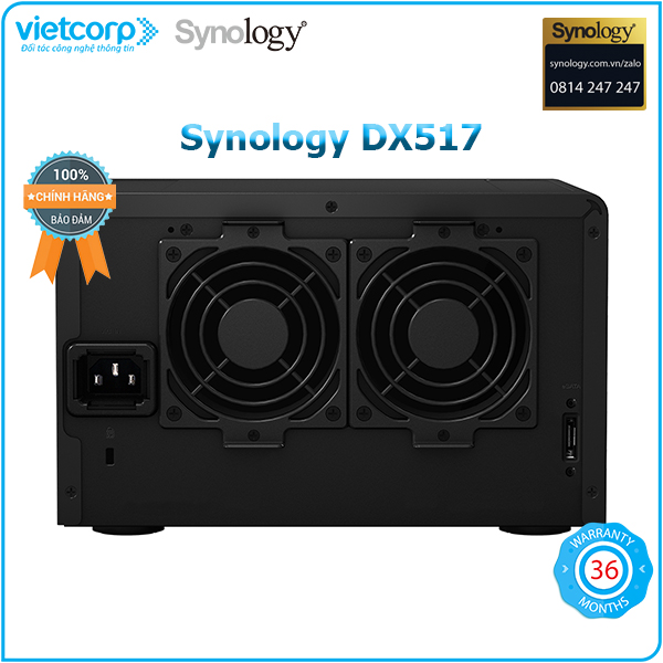 Thiết bị mở rộng NAS Synology DX517 - Hàng Chính Hãng