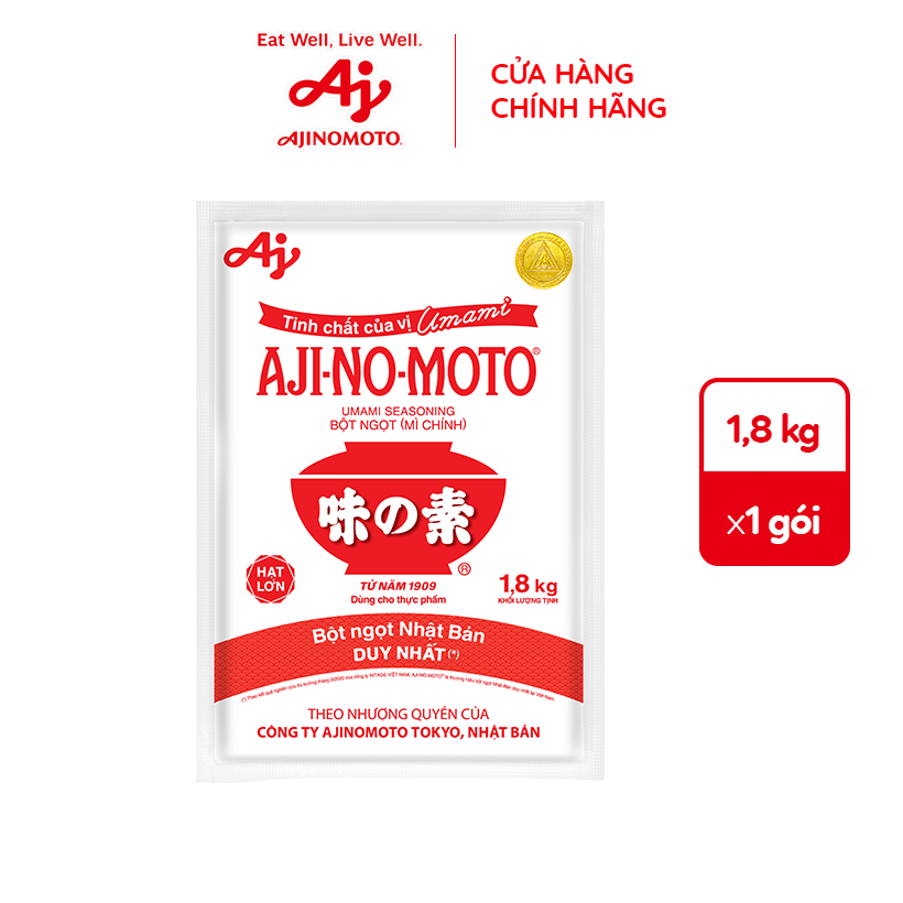 Bột Ngọt AJI-NO-MOTO® Hạt Lớn 1.8kg/Gói