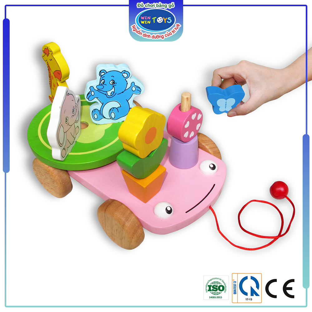 Đồ chơi gỗ Winwintoys - Xe thú vui nhộn 67252