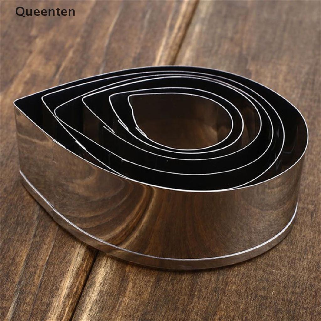 Queenten 6PCS/Set Rose Petal Mold for Cake Decor Fondant Sugarcraft Cutters Tools Mould QT