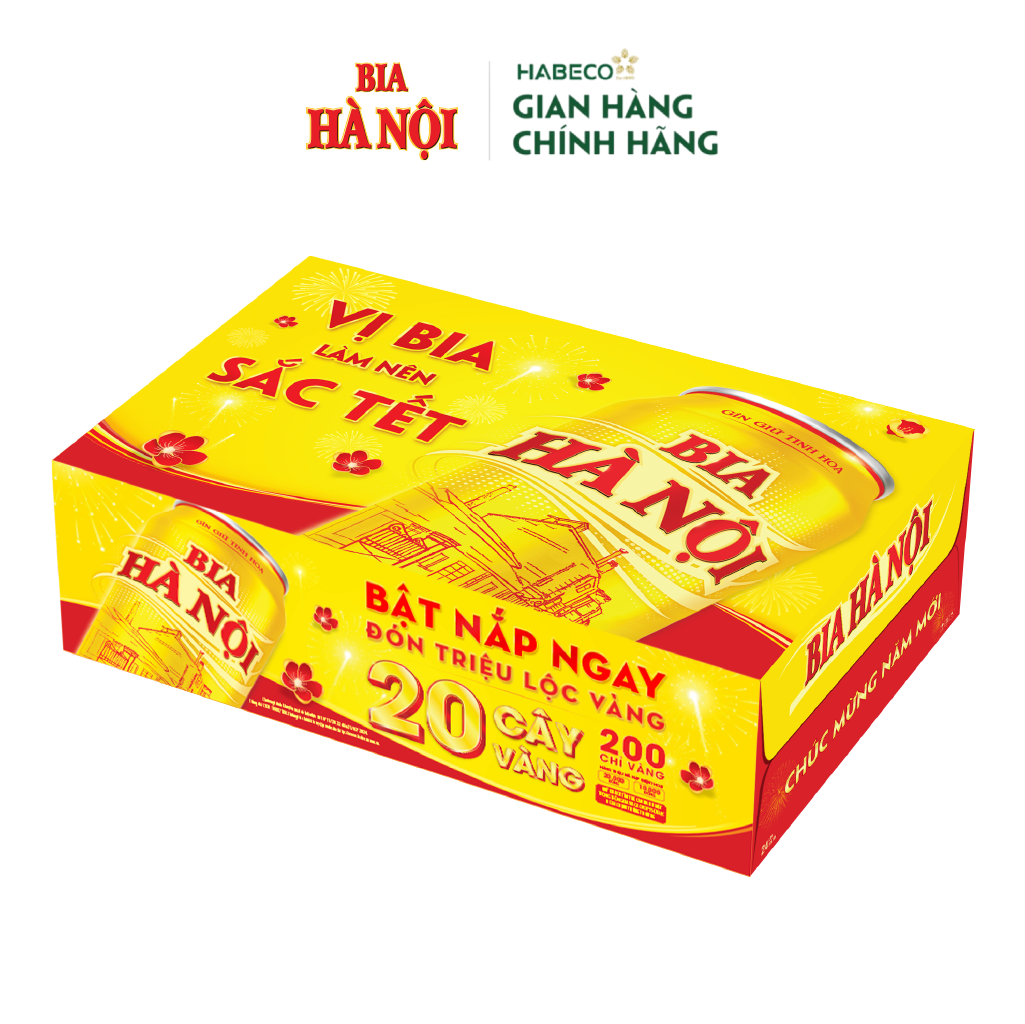 Bia Hà Nội - Thùng 24 Lon 330ML - Phiên bản Tết