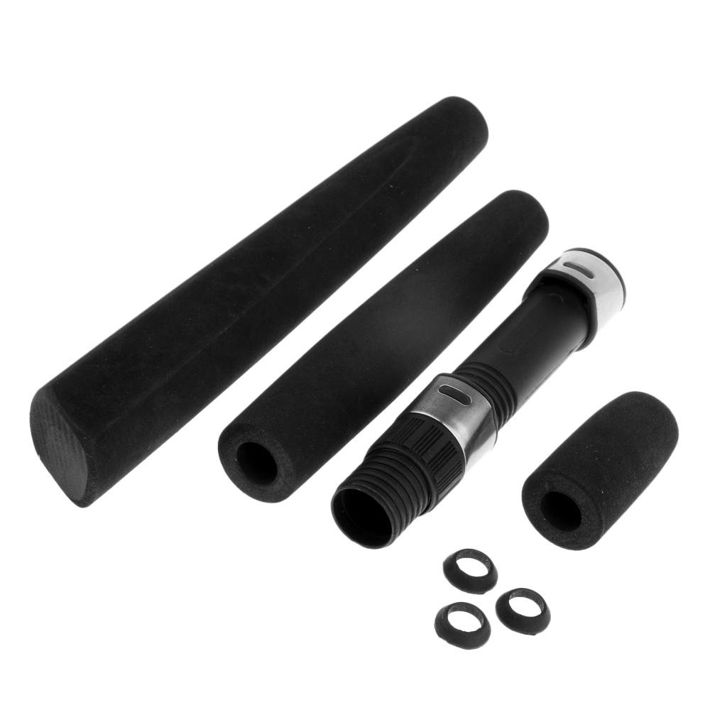Black EVA Jigging Fishing Lure Rod Handle Split Grip with Reel Seat