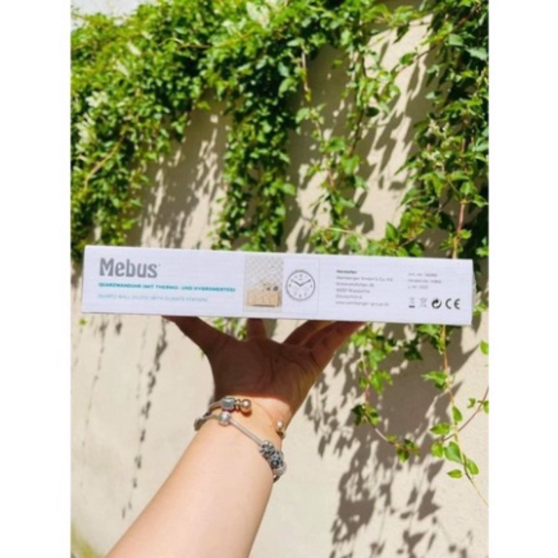 Đồng Hồ Treo Tường Mebus, Đường Kính 30cm, Đồng Hồ Xem Giờ, Báo Nhiệt Độ V à Độ Ẩm, Nhập Đức