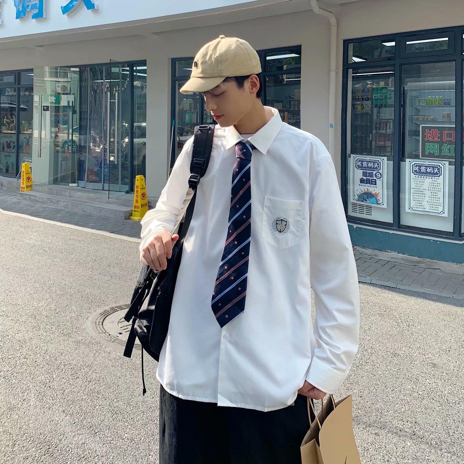 Áo Khoác Sơ Mi Trắng Dài Tay Thêu Họa Tiết Thời Trang Hàn Quốc Cỡ M-2Xl