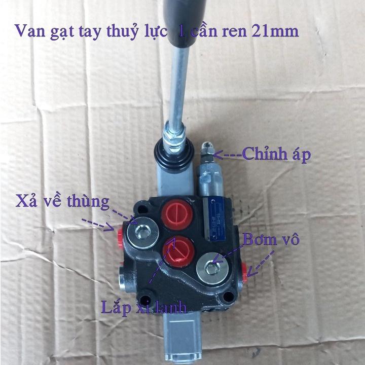 Van gạt tay thuỷ lực 1 cần ren 21mm