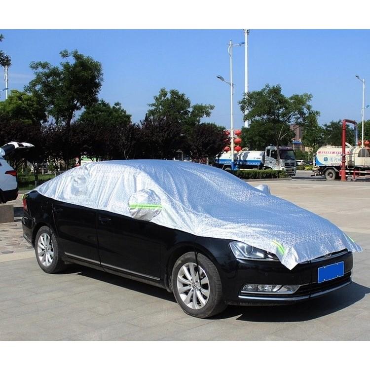 Áo Trùm Nhanh Ô Tô Nhôm Bạc Half-Cover Bảo Vệ Sơn Sunshade