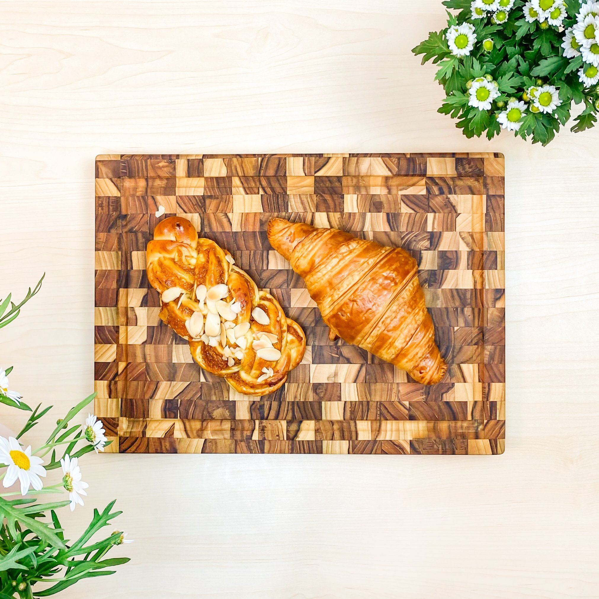 Thớt Gỗ Teak Cao Cấp - Chặt thái, Trang Trí - 35x25x3,8cm - DC04 | HTX DAO PHÚC SEN