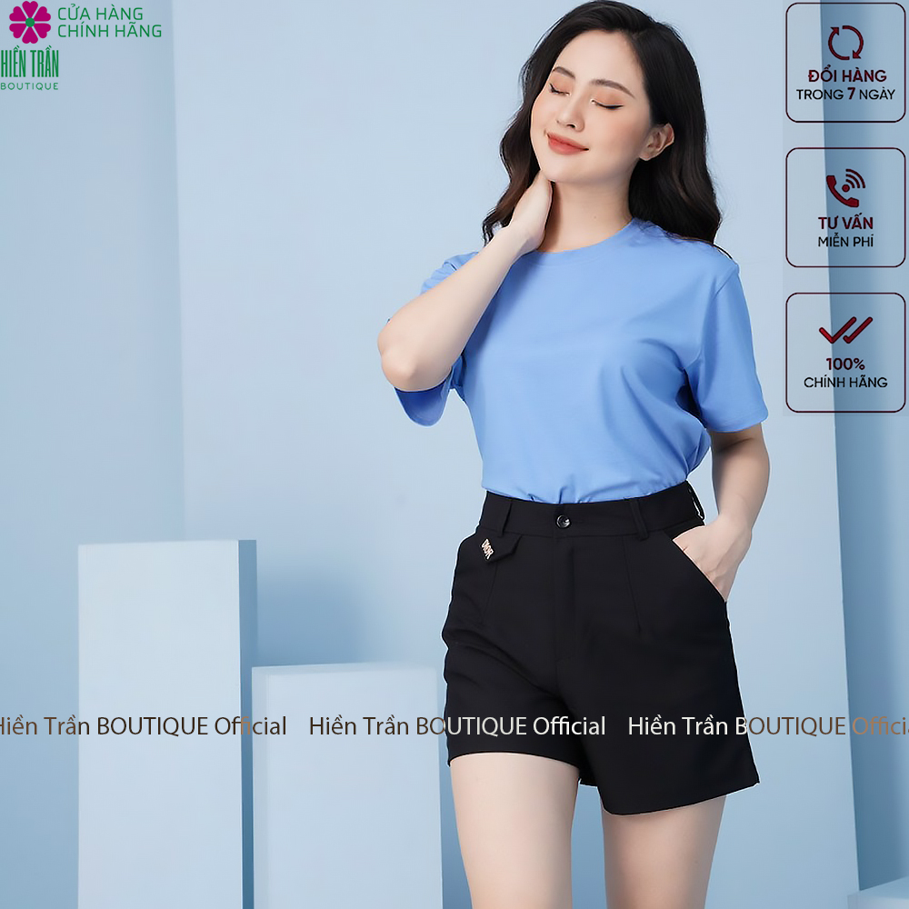 Áo thun nữ Hiền Trần BOUTIQUE phông trơn nam nữ form suông rộng nhiều màu sắc vải cotton cao cấp