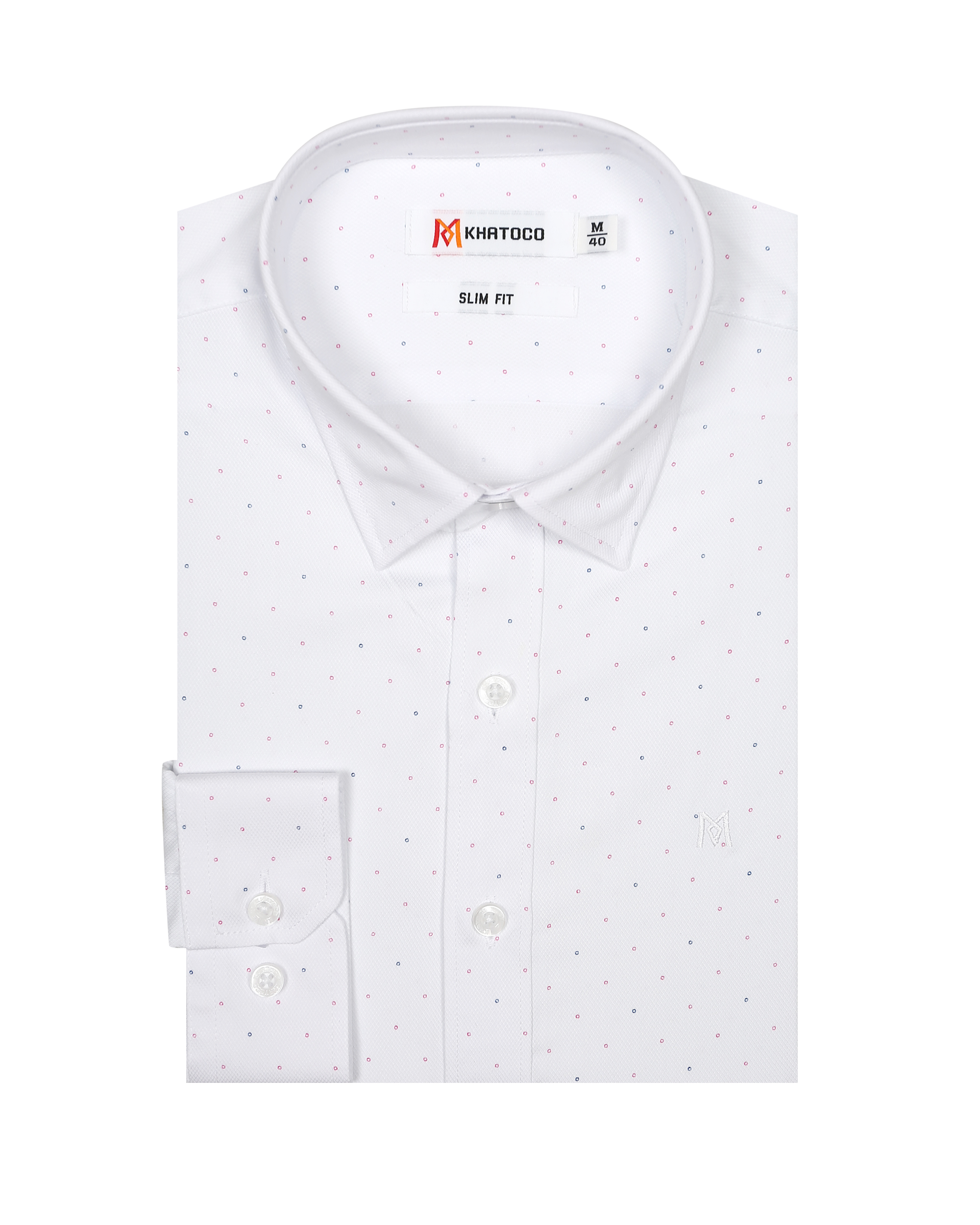 Áo Sơ Mi Nam Tay Dài form ôm slim fit Khatoco A1MD498S1-CNIN302-2505-D