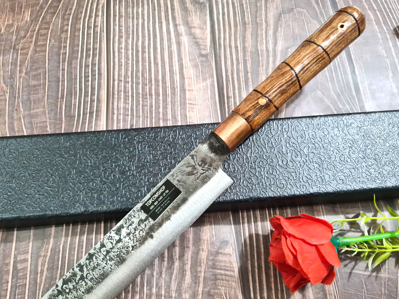 DAO BẾP PHÚC SEN SASHIMI MẶT HOA VĂN MÃ KJ1 N4