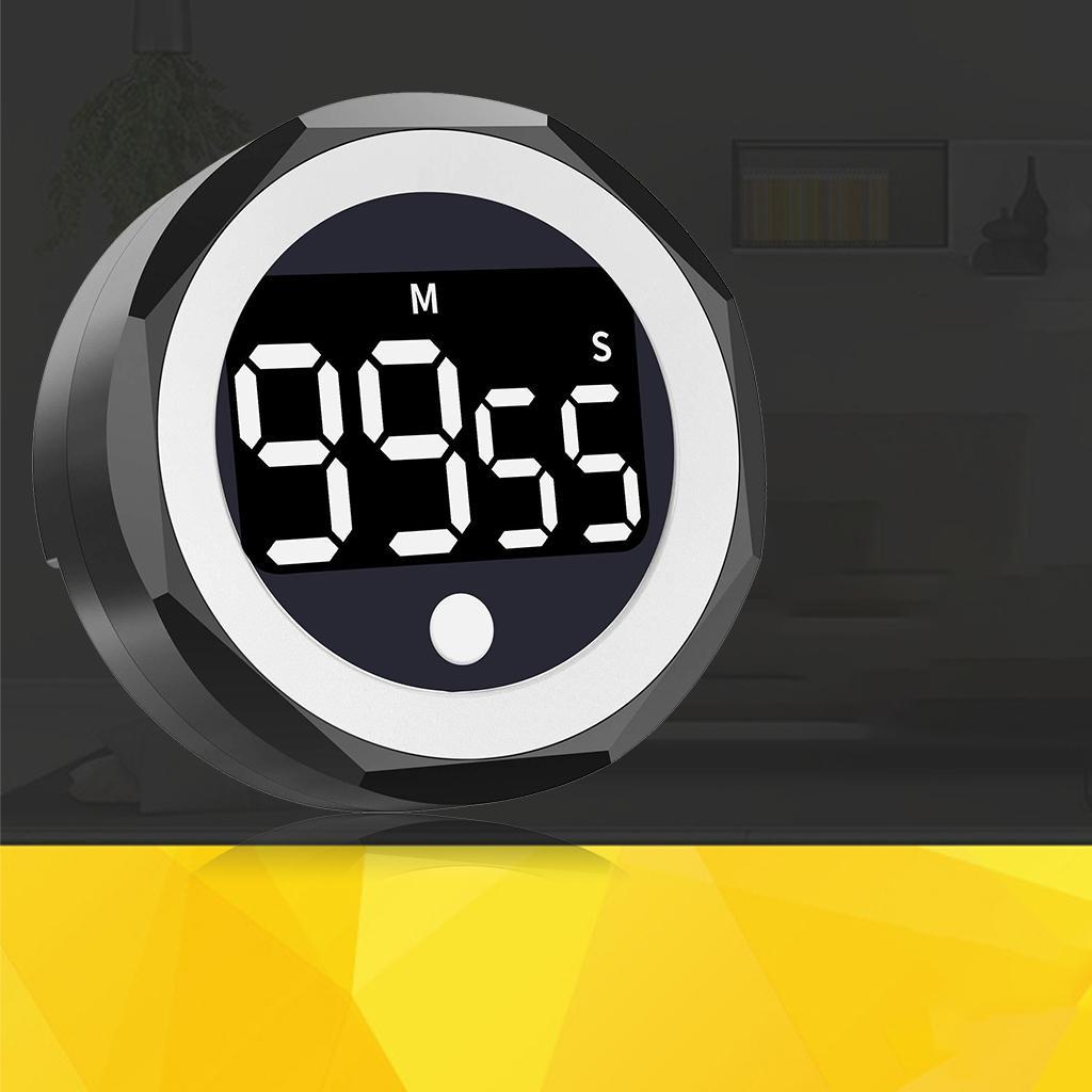 Digitial Timer Manual Knob Alarm Clock Stopwatch Kitchen Meeting Cooking