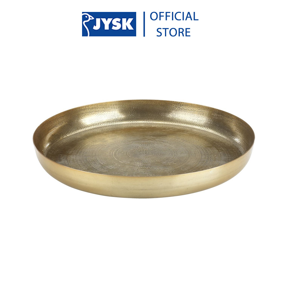 Khay trang trí | JYSK Erling | aluminium | màu đồng xước phay | DK34xC4cm