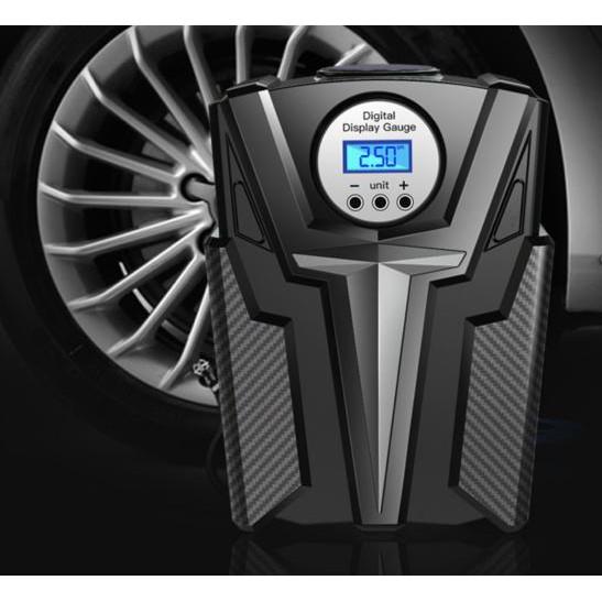 Máy bơm lốp ô tô xe máy 12V CYLINDER Carbon LCD - AsiaMart