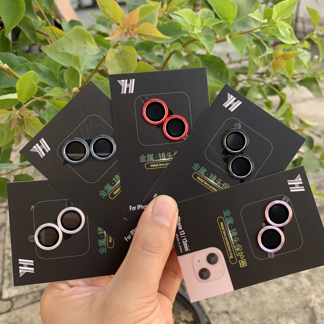 Bộ 2 Vòng Bảo vệ Camera Dành Cho iPhone 13, 13Mini - Chống Bụi, Hạn chế vân tay & Mờ Camera - Bảo Vệ Toàn Diện Cho Cụm Camera - Cực Phẩm 2021