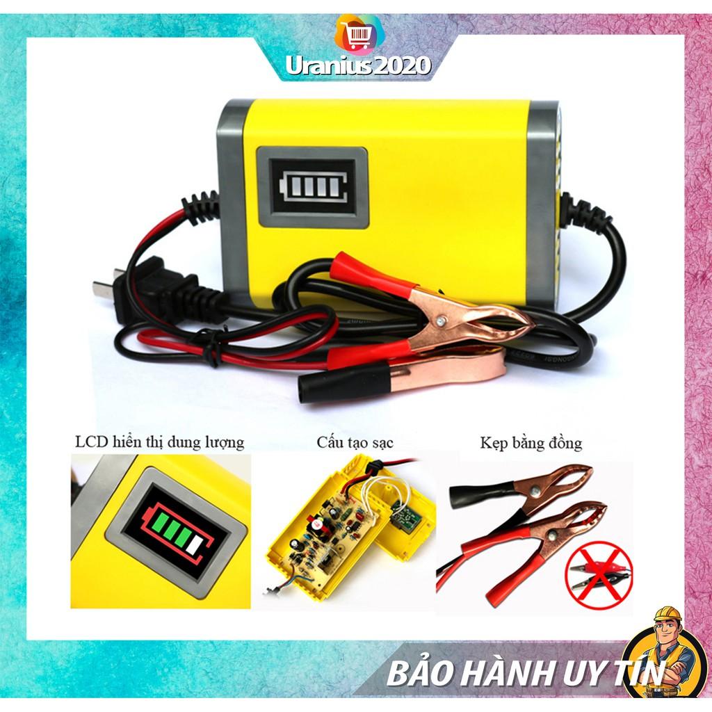 Bộ Kích Sạc Acquy , Máy sạc bình Acquy 12V , Bộ sạc acquy 12V-2A thông minh cao cấp Sạc Nhanh, Thông Minh