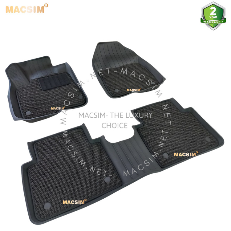Thảm lót sàn 2 lớp xe ô tô Honda CRV 2018+ Nhãn hiệu Macsim 3W chất liệu nhựa TPE đúc khuôn cao cấp - màu đen