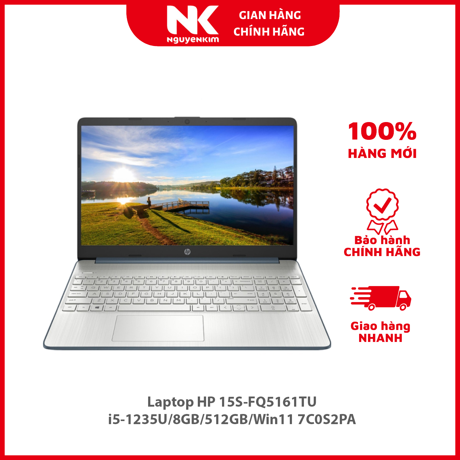 Laptop HP 15S-FQ5161TU i5-1235U/8GB/512GB/Win11 7C0S2PA - Hàng chính hãng