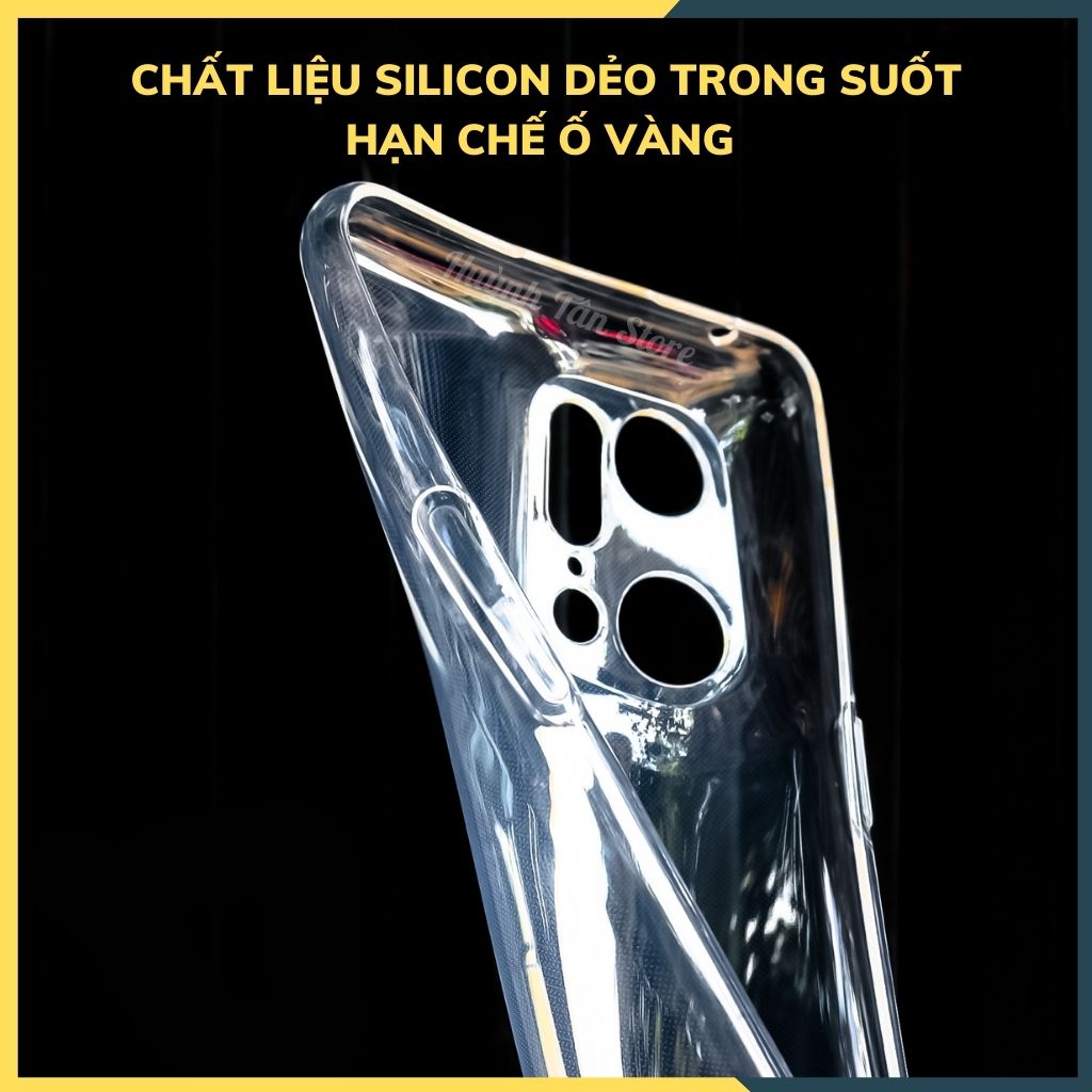 Ốp lưng trong suốt silicon GOR dành cho Oppo Find x5 bảo vệ camera dẻo siêu mỏng - Hàng nhập khẩu