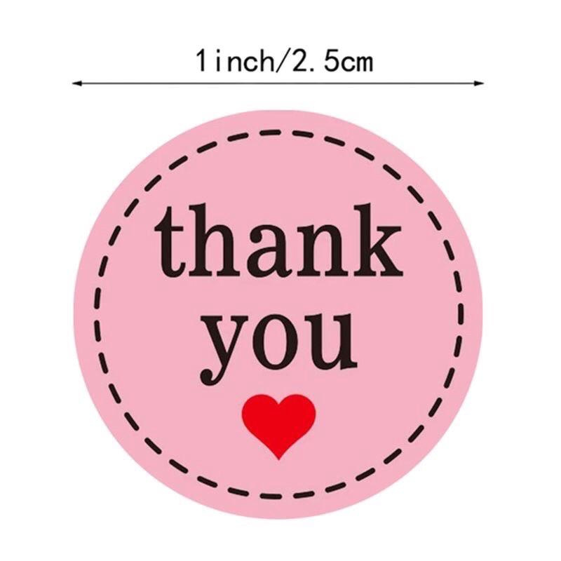 500 Sticker Thank You đóng gói hàng đường kính 2.5cm