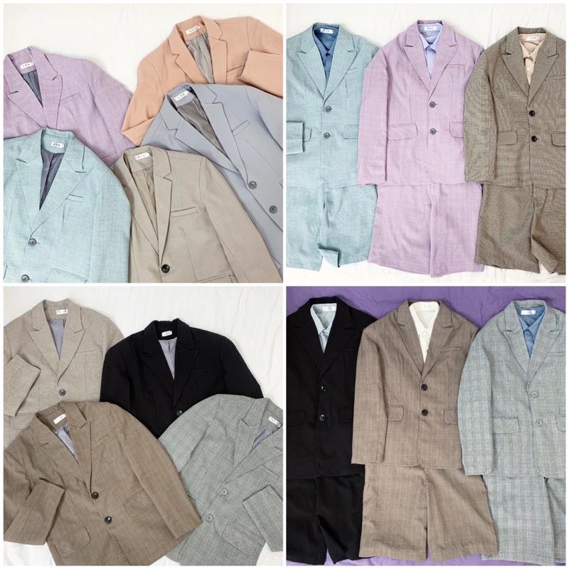 Short Suit - Set Suit Blazer quần short unisex