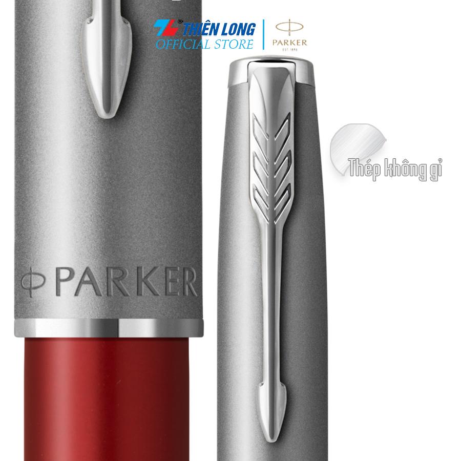 Bút máy cao cấp Parker SON SB Metal Red CT TB-2146853 - Thép không gỉ