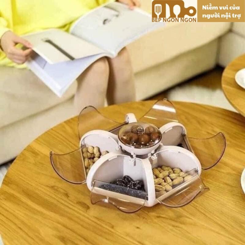 Khay mứt tết hình hoa sen 6 cánh nở bung_BEP NGON NGON