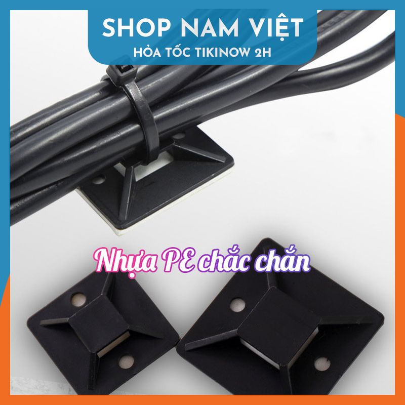 Nẹp Giữ Dây Điện, Dây Cáp Dán Tường (Không Kèm Dây Rút)