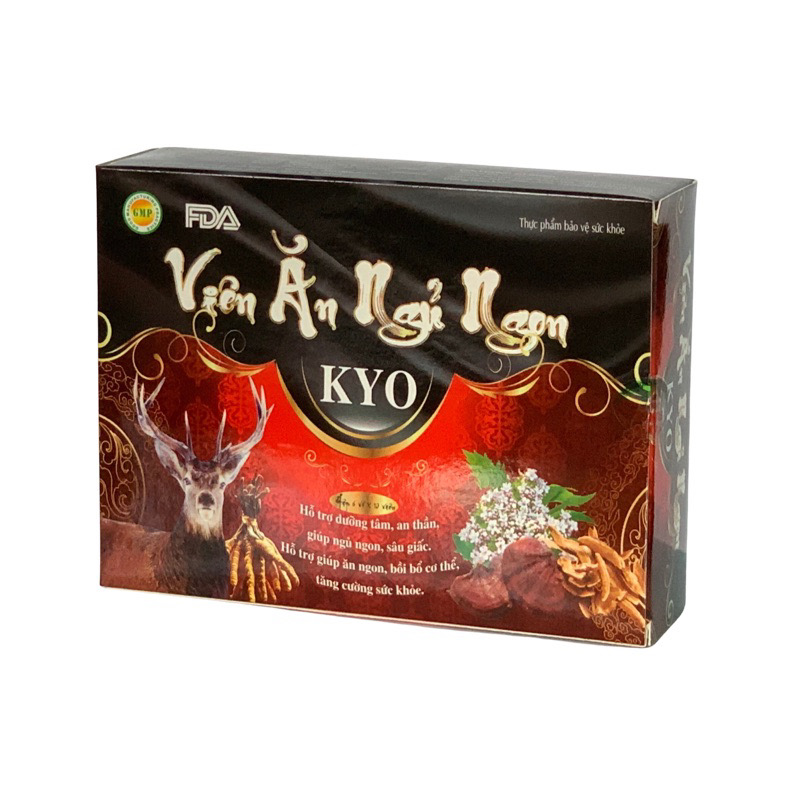 ￼Viên ĂN NGỦ NGON KYO, Vinaphar, Hộp 60 viên - Hỗ trợ giúp ăn ngon, bồi bổ cơ thể, tăng cường sức khỏe.