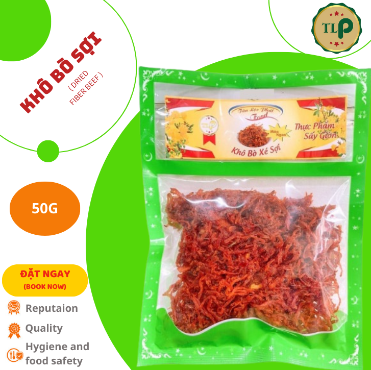 KHÔ BÒ SỢI TÂN LỘC PHÁT - BỊCH 50G