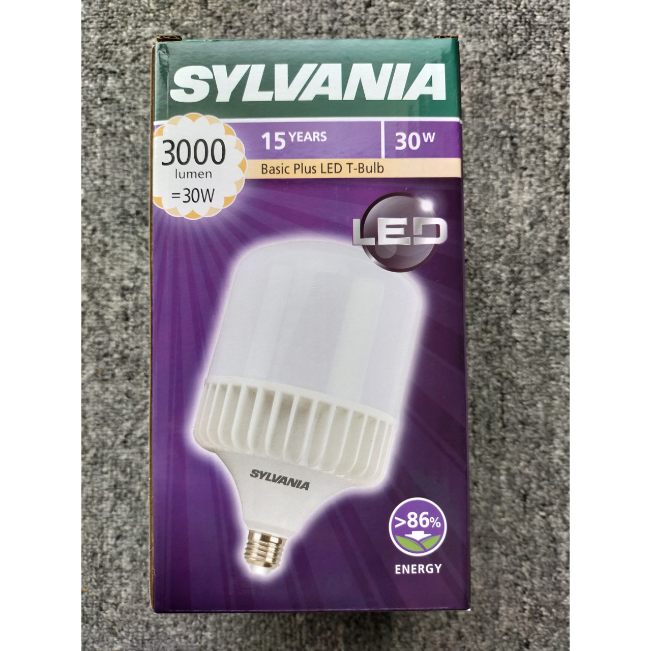 BÓNG ĐÈN LED BULB TRỤ SYLVANIA ĐẾ NHÔM NGUYÊN KHỐI E27 30W ÁNH SÁNG TRẮNG 6500K - - TIẾT KIỆM ĐIỆN NĂNG