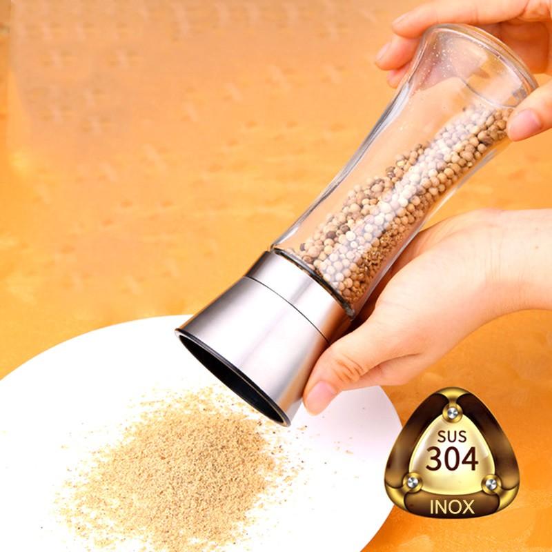 LỌ ĐỰNG VÀ XAY HẠT TIÊU ĐA NĂNG 2 ĐẦU INOX 304