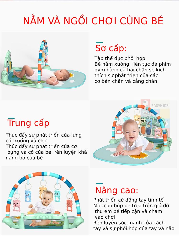 [Có sẵn] Thảm nhạc cao cấp giúp trẻ phát triển thính giác và thị giác