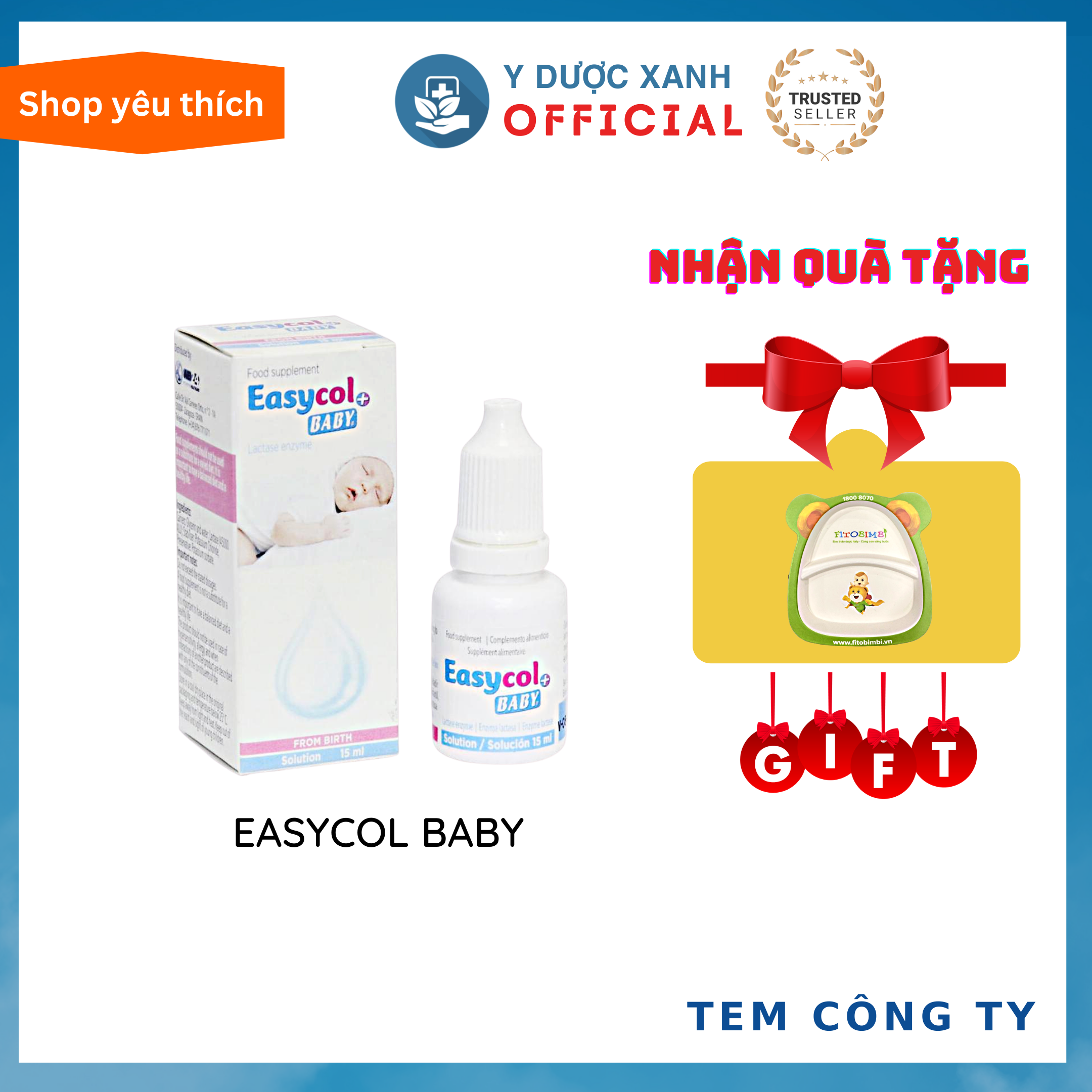 EASYCOL BABY, 15 ml, Bổ sung Enzyme Lactase cho bé - Y Dược Xanh