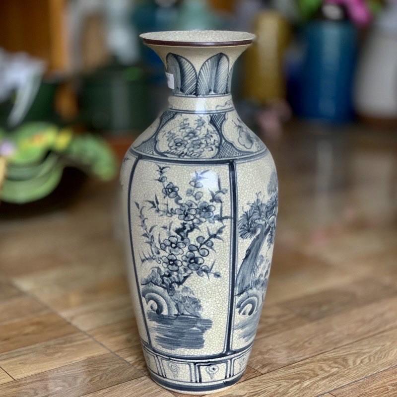 Bình Hoa gốm sứ cao cấp 43cm.