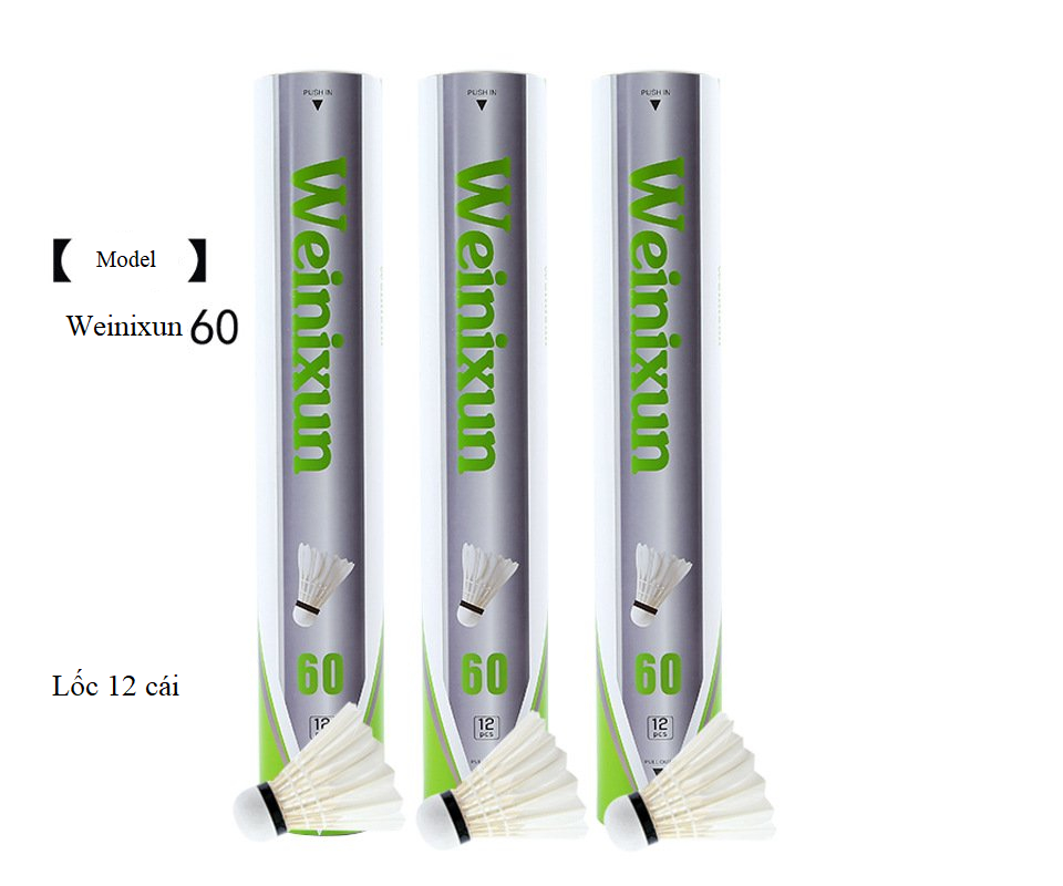 Hộp 12 quả cầu lông chất lượng cao, quả cầu lông hộp 12 quả Weinixun đạt tiêu chuẩn thi đấu
