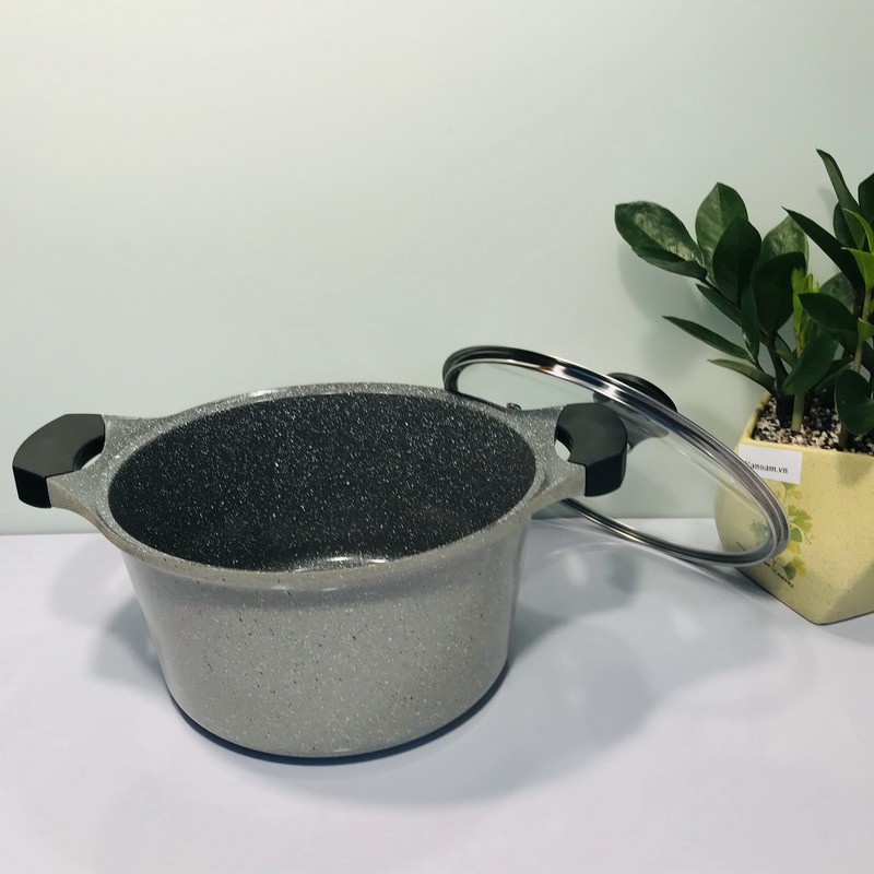 Nồi Đá Stone 7 Lớp Cao Cấp 24cm Thành Cao LCA6244D