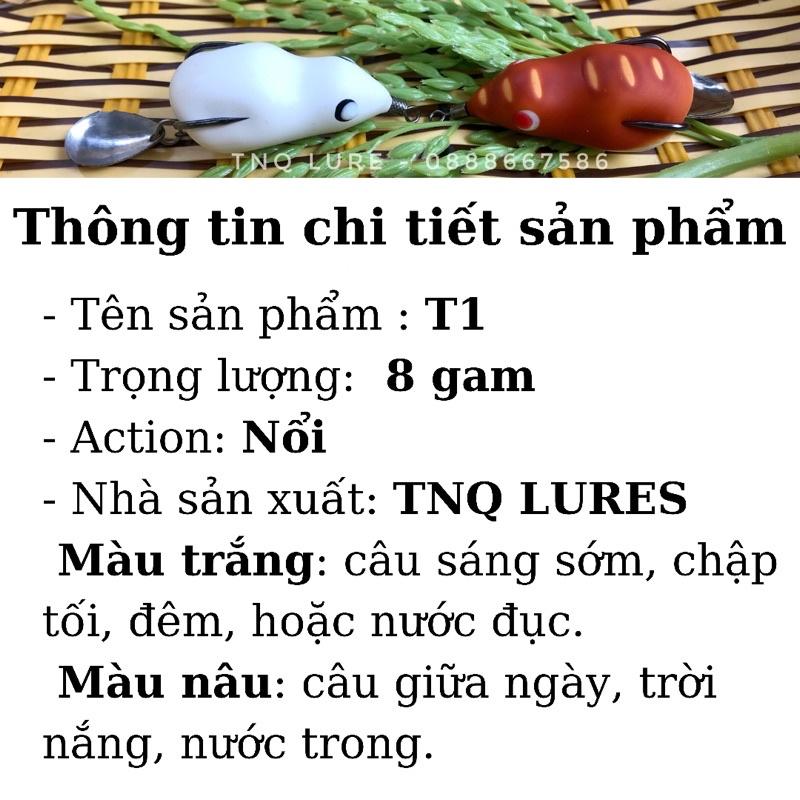 COMBO 4 mồi câu lure nhái hơi TNQ T1 và T3