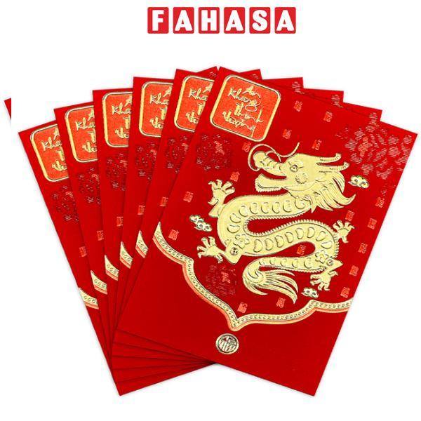 Bộ 6 Bao Lì Xì Nhũ Tết Bính Ngọ 2026 - H5.2 - Mẫu 11