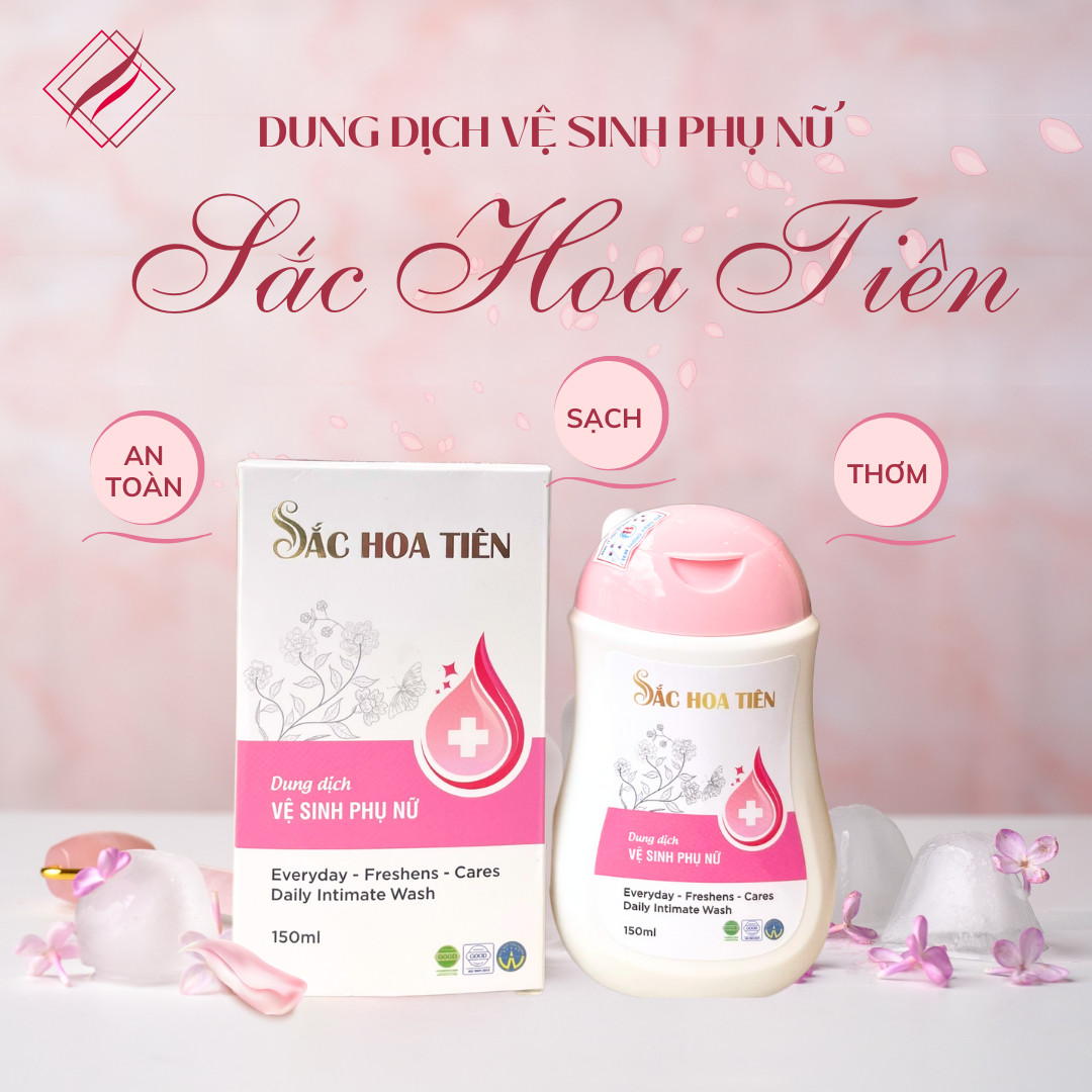 DUNG DỊCH VỆ SINH PHỤ NỮ SẮC HOA TIÊN SẠCH  - THƠM - HỒNG - KHÍT