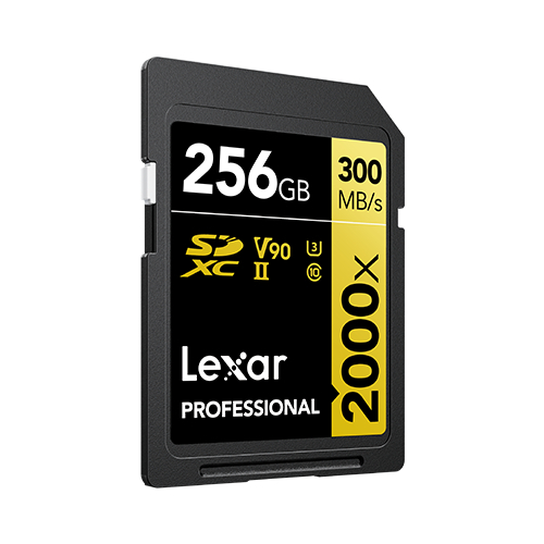 Thẻ nhớ máy ảnh/ quay phim SDHC /SDXC UHS-II Lexar Professional 2000x GOLD Series, chất lượng lưu 8K, tốc độ đọc 300Mb/s - Hàng chính hãng