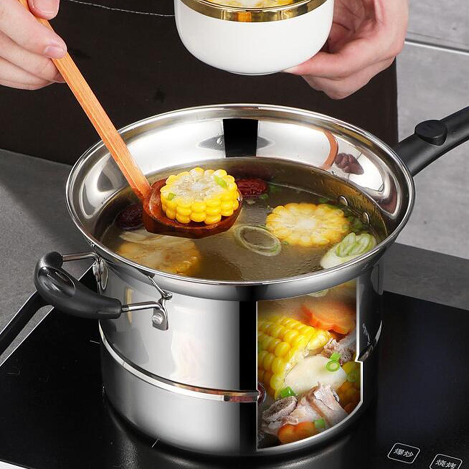 Stainless Steel Sauce Pan, Universal Utensils with Lid Handle Milk Pan Small Pot for Cooking Restaurant Party Indoor Outdoor Dining Room
