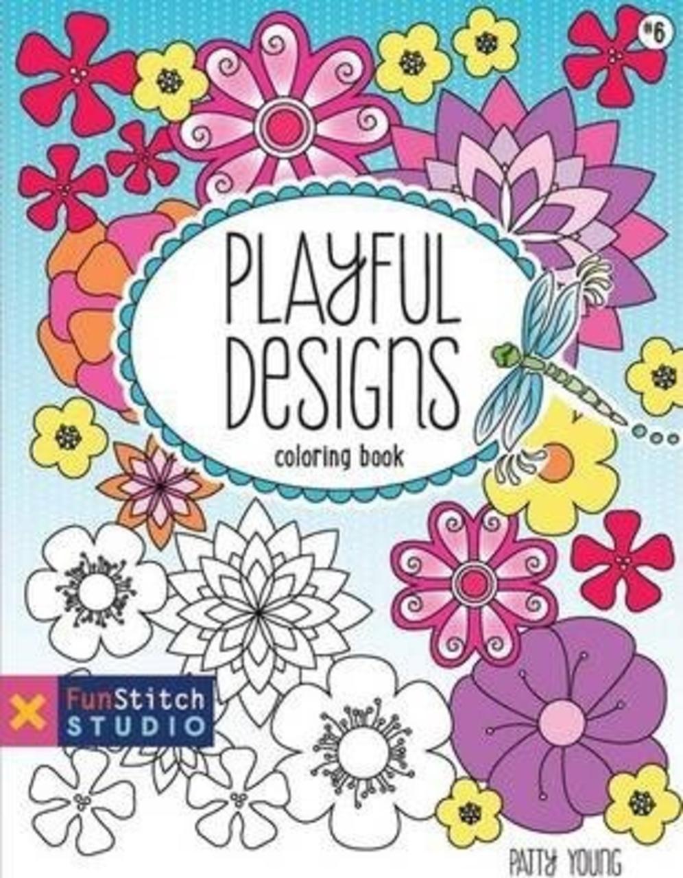 Sách - Playful Designs : Coloring Book by Patty Young