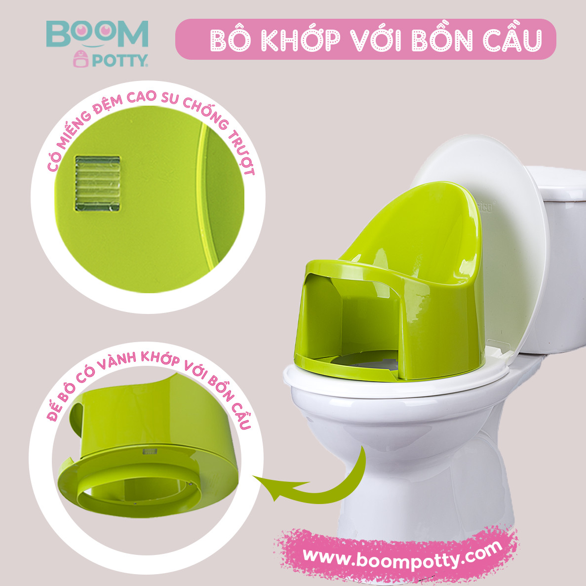 Bô Vệ Sinh Thông Minh Boom Potty