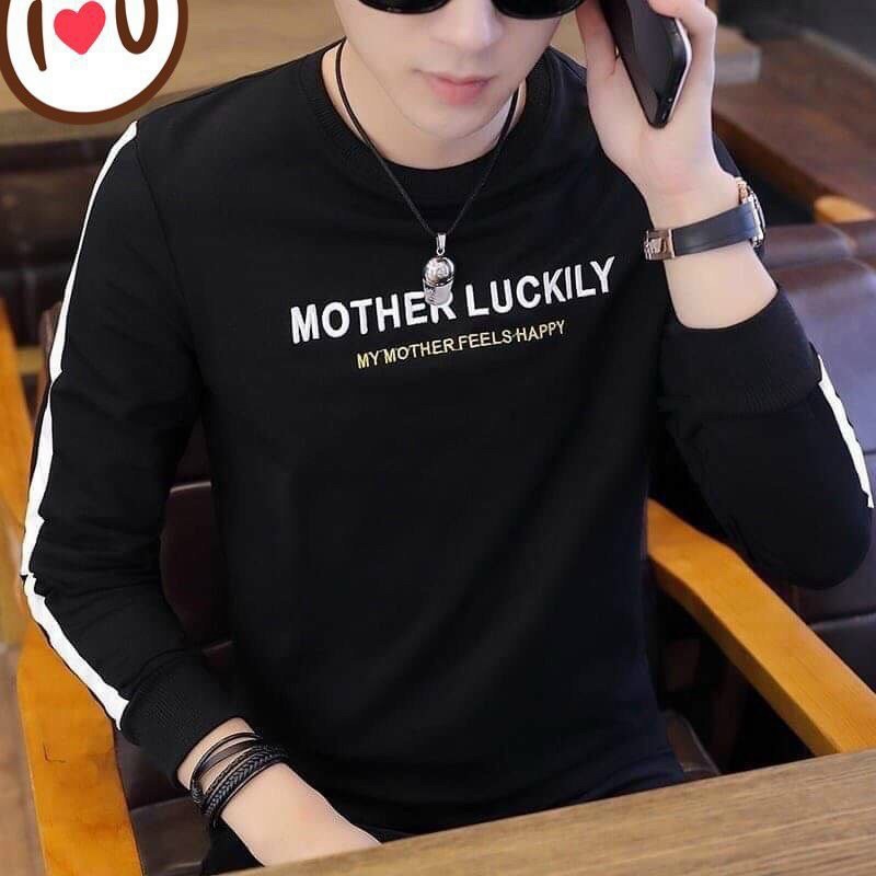 Áo thun nam tay dài phối viền tay sweater nam unisex form rộng hàn quốc giá rẻ