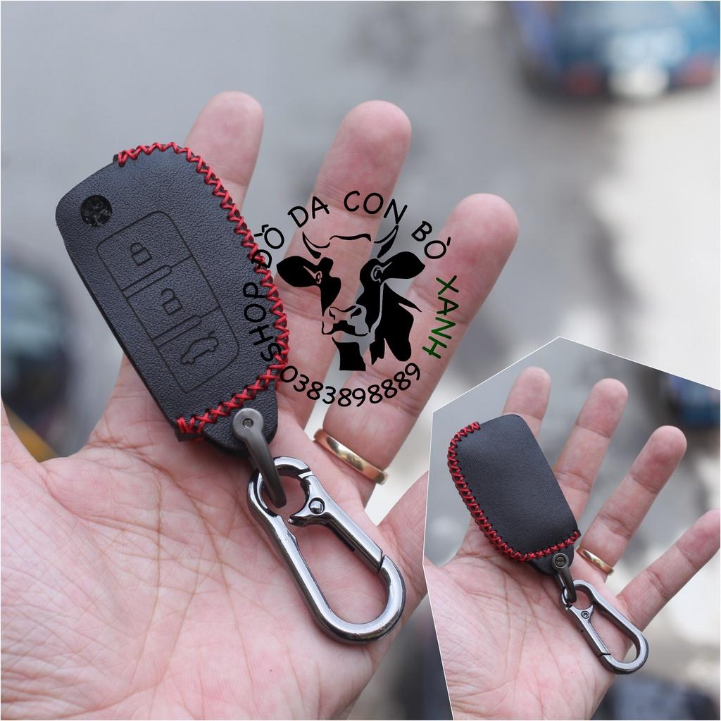 Bao da dành cho dành cho Chìa Khoá Nissan chìa gập, Nissan Almera Handmade Da Thật 003