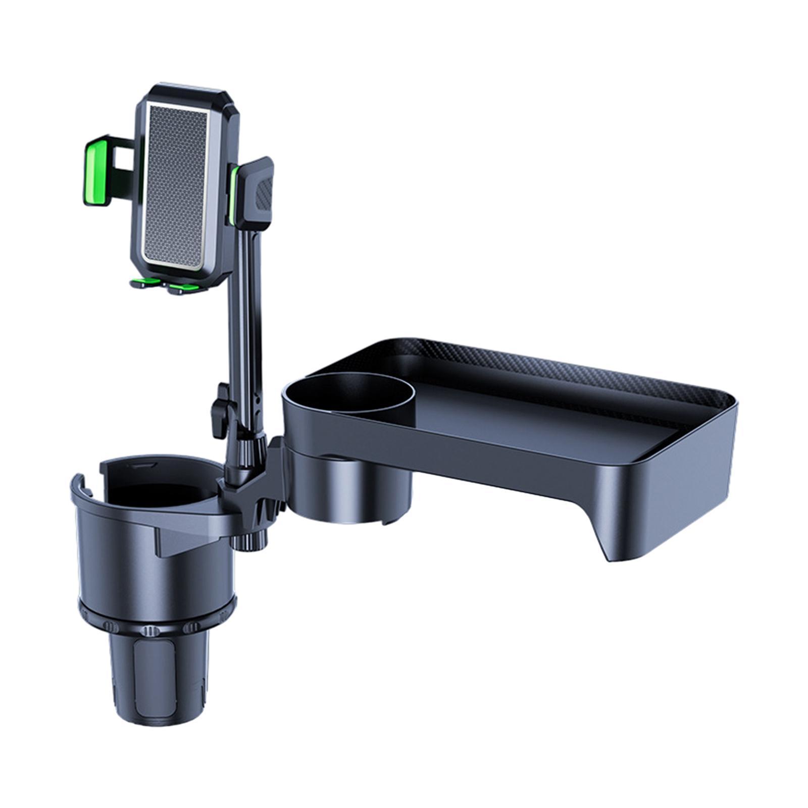 Cup Holder Expander with Tray Road Trip Essentials 360 Rotating Drink Holder