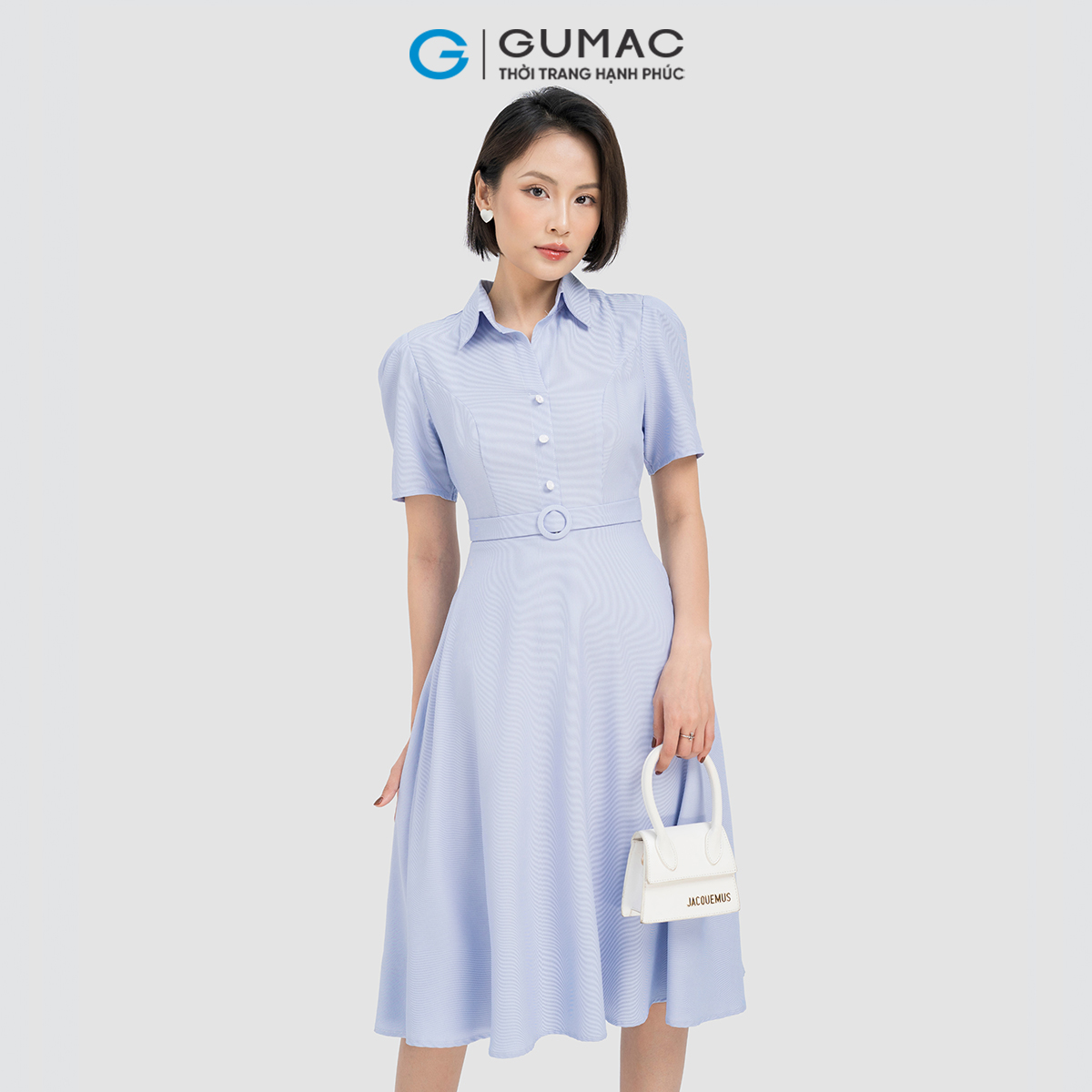 Đầm A khoen eo GUMAC DD04045