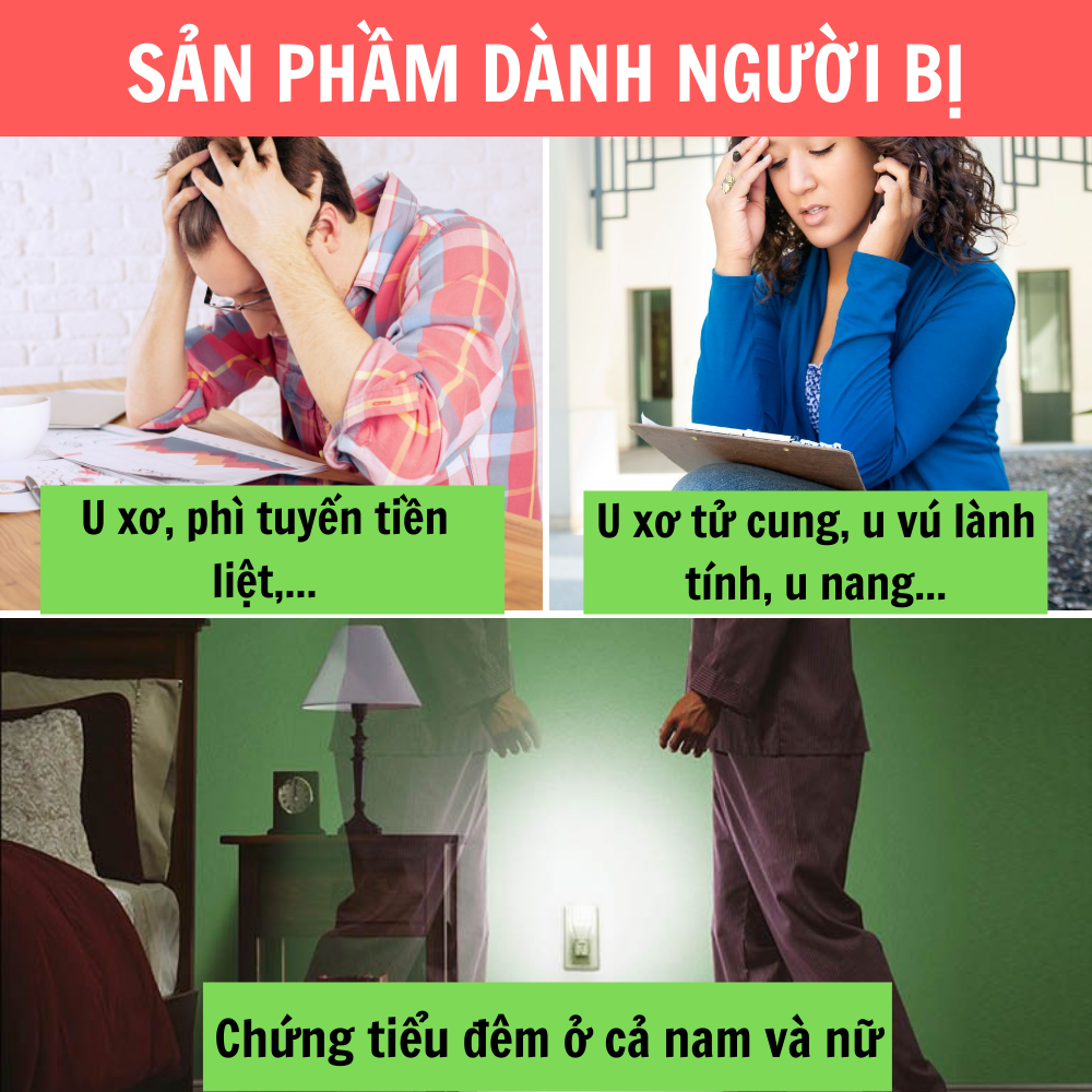 EVADAM - Hỗ trợ điều trị u vú, u nang buồng trứng, u xơ tử cung ở phụ nữ, u xơ phì đại lành tính tuyến tiền liệt ở nam giới, tiểu tiện khó khăn, tiểu nhiều lần, tiểu sót ở nam nữ giới