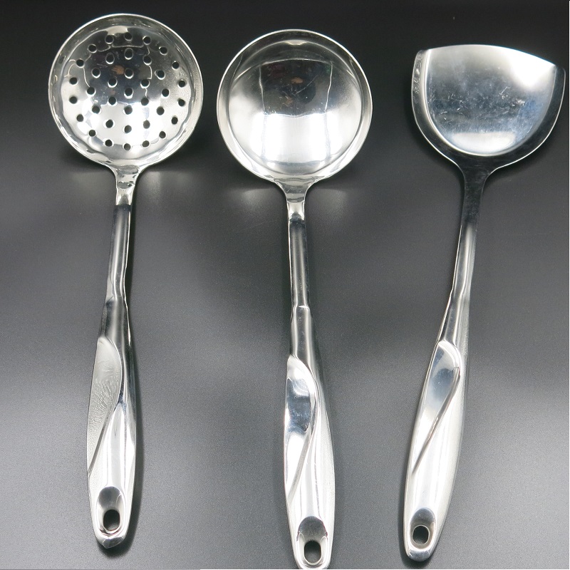 Bộ muôi đặc, muôi thủng , xẻng lật  inox 304 cán dài chống gỉ cao cấp