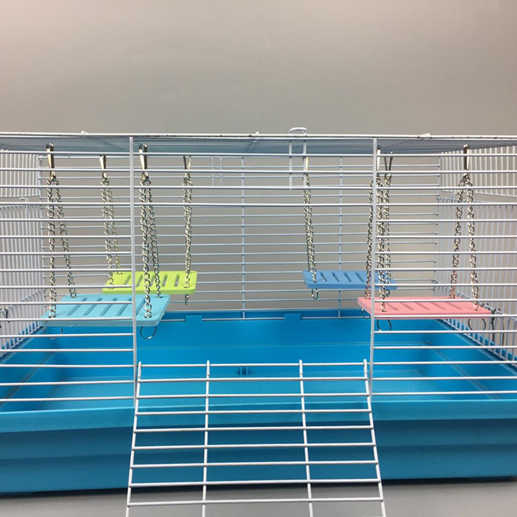 Pet Wood Molar Toy - Chain Swing Hamster Squirrel Wood Hanging Cage